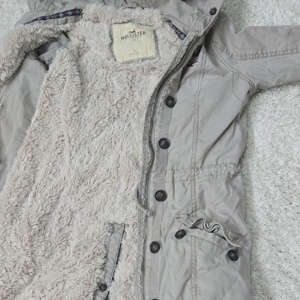 Hollister Kids Beige Hooded Raincoat